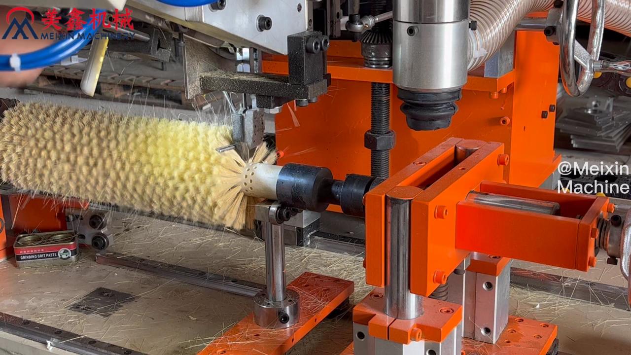 Sisal filling! Meixin 2Axis 1Drilling 1Tufting Roller Brush Machine